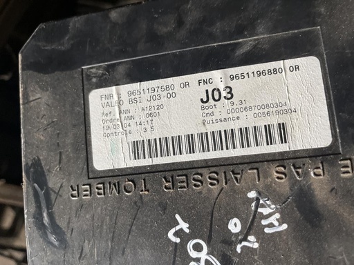 [9211654376697] Caja de reles / fusibles - Peugeot 307 (2.0 HDi (110 cv))